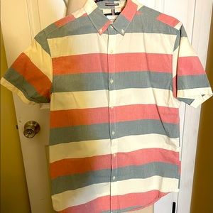 Mens button down striped shirt